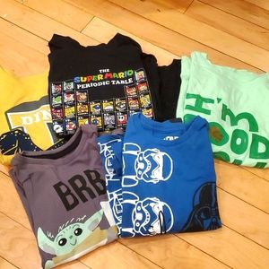 4t Lot. St. Pats! MARIO! Star Wars! Short and long sleeve.
